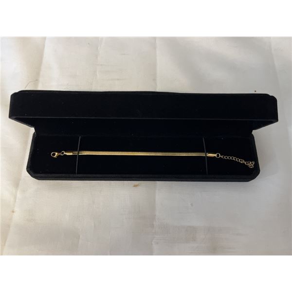 NEW 18K GOLD PLATED 6.0MM SERPENTINE BRACELET, ADJUSTABLE 6.5"-8.5" LONG