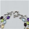 Image 2 : STERLING SILVER NATURAL AMETHYST (3.72CT), BLUE TOPAZ (5.32CT), CITRINE (3.42CT), GARNET (5.52CT) AN