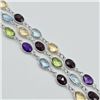 Image 3 : STERLING SILVER NATURAL AMETHYST (3.72CT), BLUE TOPAZ (5.32CT), CITRINE (3.42CT), GARNET (5.52CT) AN