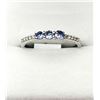 Image 1 : STERLING SILVER NATURAL TANZANITE (0.33CT) WITH CZ (0.10CT) RING, SIZE 9, W/A $270.00. TANZANITE IS 
