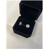 Image 3 : NEW PLATINUM PLATED 0.8CT EACH SIMULATED DIAMOND (CZ) HALO STUD EARRINGS