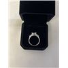 Image 3 : NEW STERLING SILVER 3.0CT SIMULATED DIAMOND (CZ) TRINITY RING W/ HEART SIDESTONES, SIZE 7, MOUNTED I