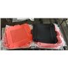 Image 3 : 10 NEW BLACK  / RED MULTI PURPOSE SILICONE OVEN TO TABLE MATT, DISHWASHER, OVEN, AIR FRYER AND MICRO