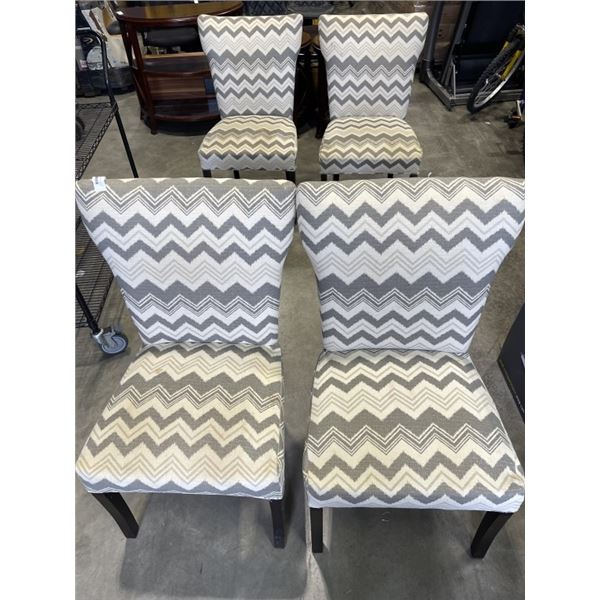 SET OF 4 MODERN UPHOLSTERED CHAIRS