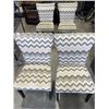 Image 1 : SET OF 4 MODERN UPHOLSTERED CHAIRS