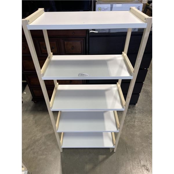 WOODEN DISPLAY SHELF WITH METAL SHEVLES
