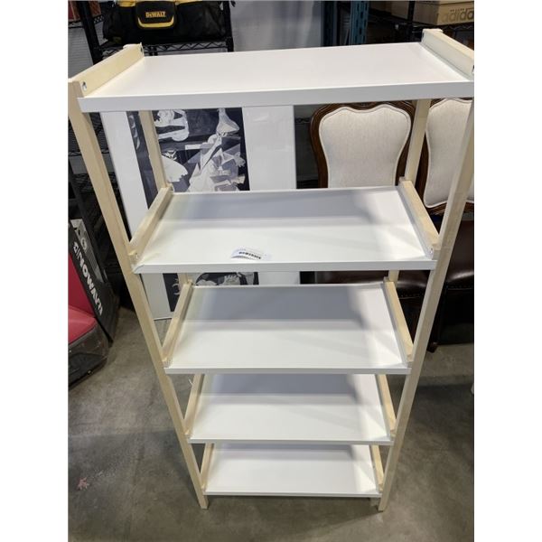 WOODEN DISPLAY SHELF WITH METAL SHEVLES