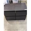 Image 1 : 2 IKEA BLACK 2 DRAWER NIGHT STANDS