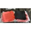Image 3 : 10 NEW BLACK  / RED MULTI PURPOSE SILICONE OVEN TO TABLE MATT, DISHWASHER, OVEN, AIR FRYER AND MICRO