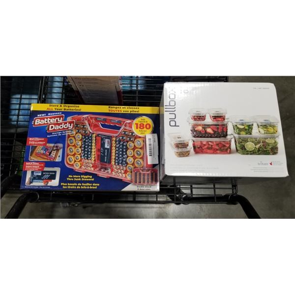 BATTERY DADDY SOTRAGE SYSTEM AND PULLBOX FOOD STORAGE CONTAINERS