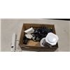 Image 1 : BOX OF OUTLET CORDS AND ADAPTERS