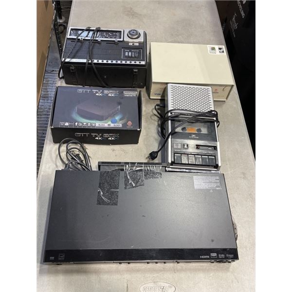 TV BOX, CPU SWITCH AND VARIOUS ELECTRONICS, SOME VINTAGE