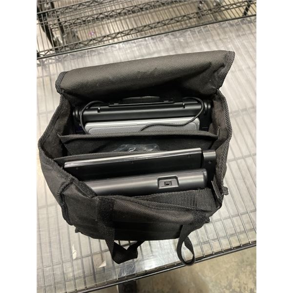 PORTABLE DVD PLAYER SET IN CARRY BAG