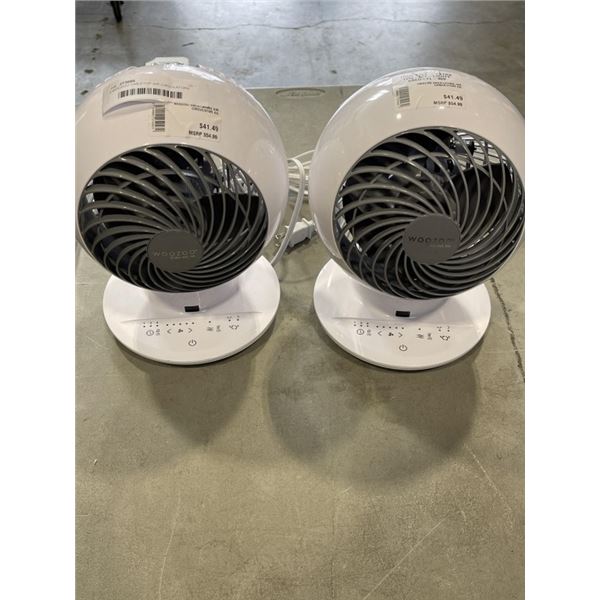 2 WOOZOO TABLETOP AIR CIRCULATORS