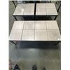 Image 1 : TILE TOP COFFEE AND 2 SIDE TABLES