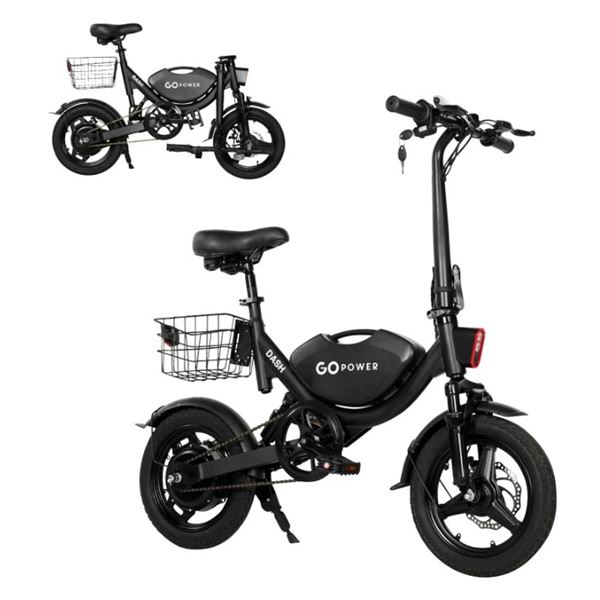 GO POWER GO DASH FOLDABLE LIGHTWEIGHT ELECTRIC CITY BIKE 400W MOTOR, UP TO 48.3KM BATTERY RANGE, 32K