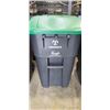 Image 4 : 3 BRAND NEW STACKING WITH LID GARBAGE BINS - GARBAGE, COMPOST AND RECYCLING, 22" X 24"X 35" 80 GALLO