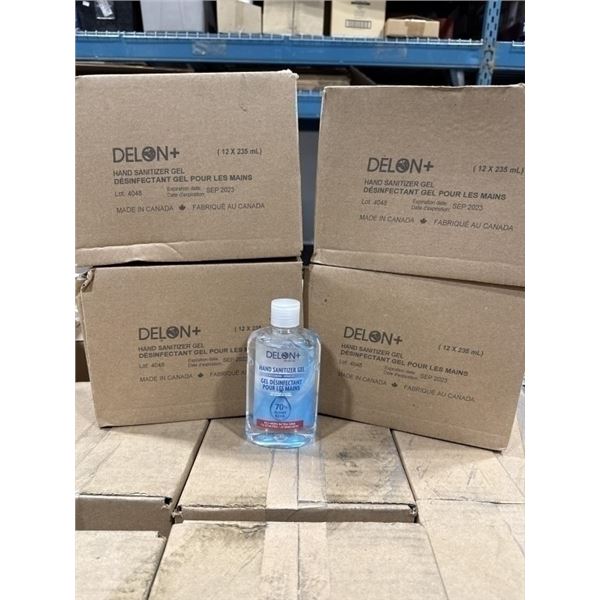 4 CASES OF 12 235ML HAND SANITIZER SQUIRT BOTTLES, MOISTURINZING HAND SANITIZER GEL