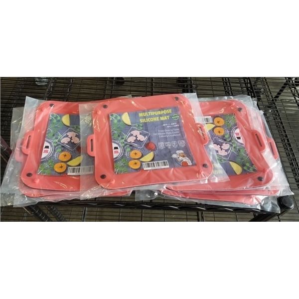 10 NEW BLACK  / RED MULTI PURPOSE SILICONE OVEN TO TABLE MATT, DISHWASHER, OVEN, AIR FRYER AND MICRO