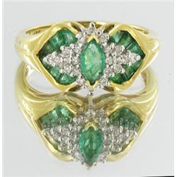1.45ct Ladies Colombian Emerald Diamond 14k Ring (JEW-1686)