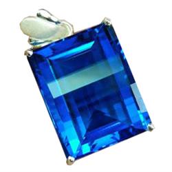 78.00ct Sterling Pendant Fancy Top Blue Topaz Brazil (JEW-1640)
