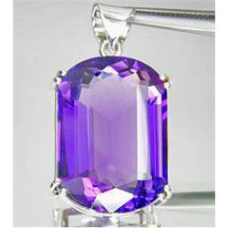 64.35ct Sterling Oval Pendant Purple Amethyst (JEW-1632)
