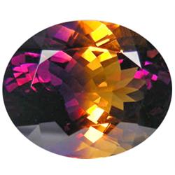 27.03ct.PEAR FACET GOLDEN-PURPLE AMETRINE (GEM-19455)
