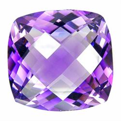 66.25ct Glitter Purple Amethyst Cushion Checker Cut (GEM-19175)
