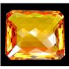 Image 1 : 108.35ct Orange Yellow Citrine Emerald Checker Cut (GEM-19005)