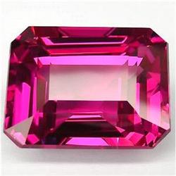 28.45ct Charming Emerald Cut AAA Hot Pink Topaz (GEM-18974)