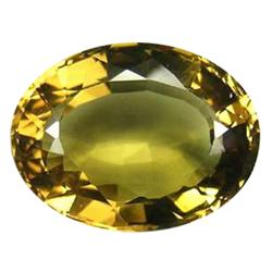 21.75ct Awesome Oval Gold Green Tourmaline Quartz Gem (GEM-18422)