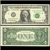 Image 1 : 1999 $1 Federal Reserve Note Crisp Unc FANCY NUMBER (CUR-05989)
