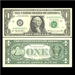 1999 $1 Federal Reserve Note Crisp Unc FANCY NUMBER (CUR-05985)