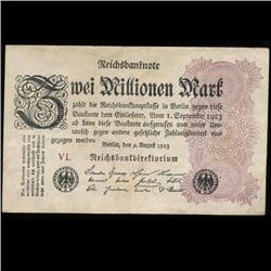 1923 Germany 2000000 Mark Note Type 2 Hi Grade (CUR-05748)