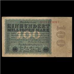 1923 Germany 100000000 Mark Note Hi Grade (CUR-05744)