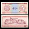 1985 Cuba 20 Peso Foreign Exchange Crisp Uncirculated Note RARE Series A (CUR-05593)
