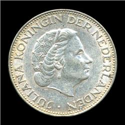 1961 Netherlands 2.5 Gilder Silver AU+ (COI-5772)