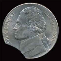 2001P Jefferson Nickel Clip Error Choice Uncirculated (COI-5117)