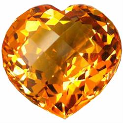 22.96ct Heart Golden Yellow Citrine Brazil  (GEM-17456)