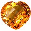 22.96ct Heart Golden Yellow Citrine Brazil  (GEM-17456)