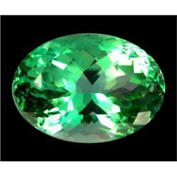 25ct Natural Deep Patroke Green Kunzite FLAWLESS Appraisal Estimate $2650 (GEM-17538)