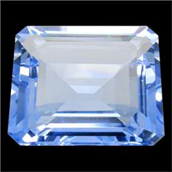 26.03ct Emerald Cut Sky Blue Quartz  (GEM-17180B)