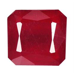 6.6ct Emerald Shape AAA Blood Red Ruby Madagascar (GEM-16385)
