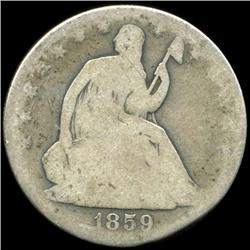 1859O Seated Half Circulated (COI-5818)