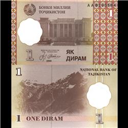 1999 Tajikistan 1 Diram Crisp Uncirculated Note (CUR-06112)