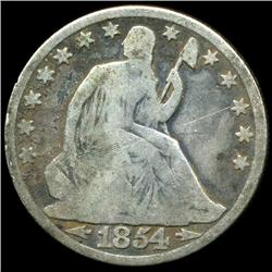 1854O Seated Half Better Circulated (COI-5801)