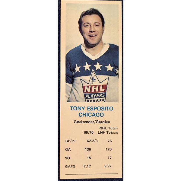 1970-71 DAD'S COOKIES TONY ESPOSITO (HOF)