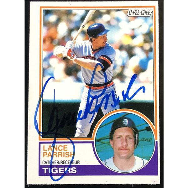 1983 O-PEE-CHEE LANCE PARRISH (HOF) SIGNED