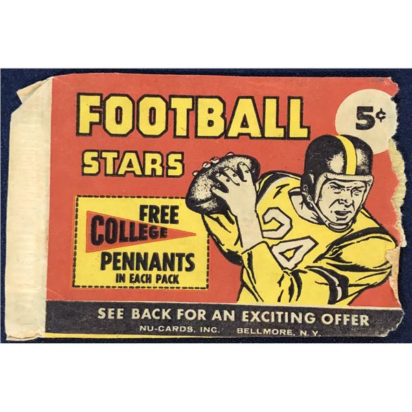 1961 NU-CARDS FOOTBALL STARS WRAPPER