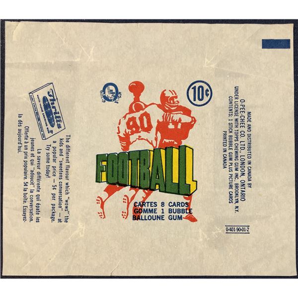 1972 O-PEE-CHEE CFL WRAPPER